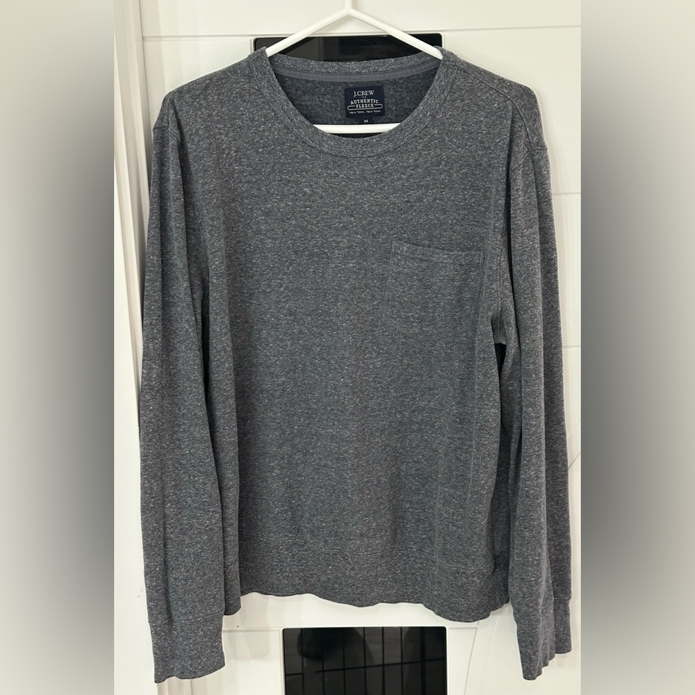 J.Crew Authentic Fleece: Long Sleeve Shirt- Size Medium
